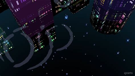 The City in Rain, pixel animation by me : r/TheNightFeeling