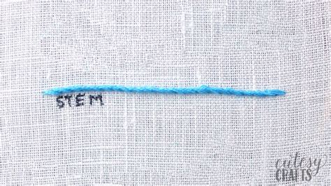 How to Stem Stitch - Cutesy Crafts