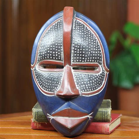 Original African Mask Handcrafted in Ghana - Noble Knight | NOVICA