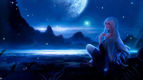 2048x1152 Inside Moonlight Anime Girl 4k 2048x1152 3840x2160 Wallpaper ...