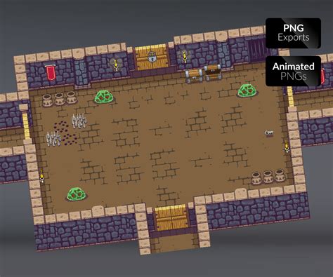 Top-down-pixel-art-Dungeon-two-levels-preview-4 | Game Art Partners