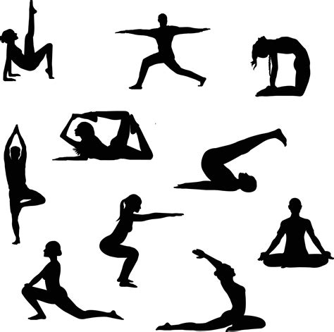 10 Yoga Poses Silhouette free vector 3476392 Vector Art at Vecteezy