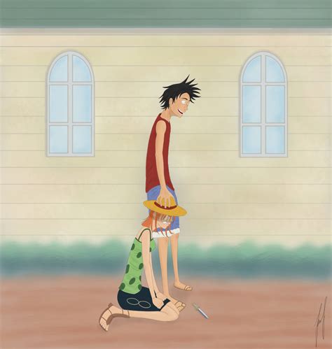 Luffy helping his friend Nami by morningstar3600 on DeviantArt