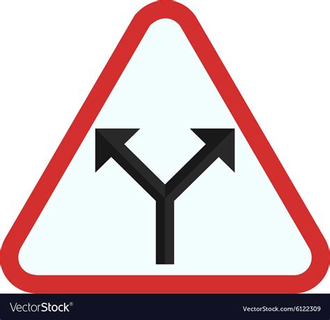 Y - intersection Royalty Free Vector Image - VectorStock