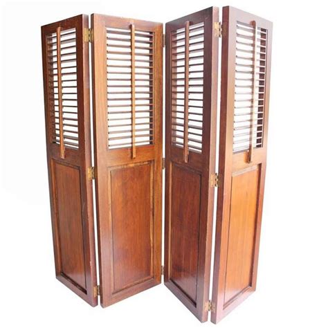 Antique Wood Library Room Divider/Folding Screen at 1stdibs