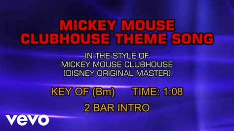 Mickey Mouse Clubhouse Theme Song (Karaoke) Chords - Chordify