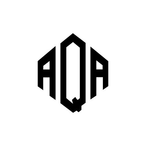 AQA letter logo design with polygon shape. AQA polygon and cube shape ...