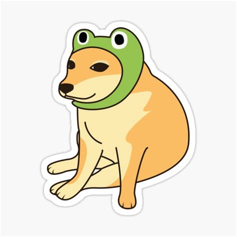 "Cheems with hat" Sticker for Sale by Atsuwu | Redbubble