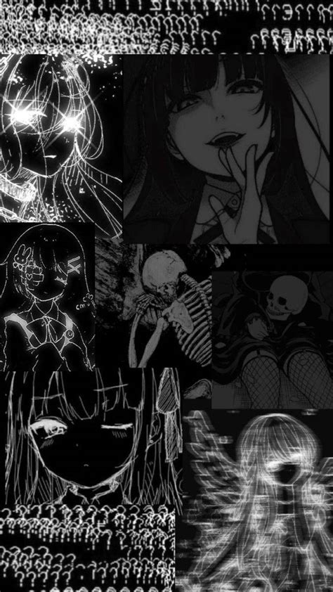 Download Black Aesthetic Anime Scary Creepy Girls Wallpaper ...