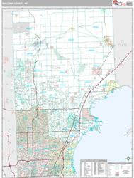 Macomb County, MI Wall Map Premium Style by MarketMAPS