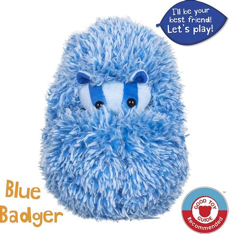 Curlimals BLUE The Badger Interactive Badger Soft Plush Toy – Kiddimax