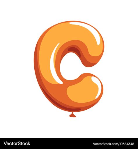 Cartoon letter c from english alphabet in shape Vector Image