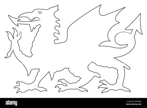 Welsh dragon graphic Black and White Stock Photos & Images - Alamy