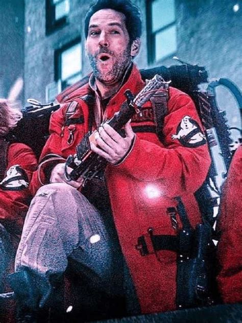 Ghostbusters Frozen Empire Paul Rudd Red Jacket