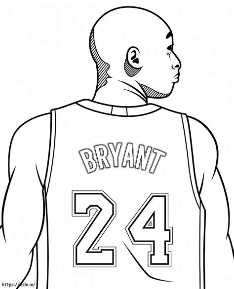 Free Kobe Bryant coloring page