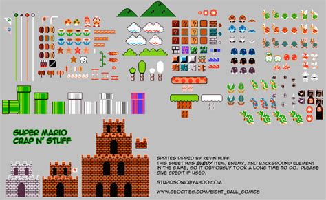 Mario 8 Bit Sprite Sheet