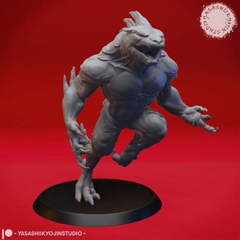 Troglodyte Miniature Charging Troglodyte Miniature for D&D 5e ...