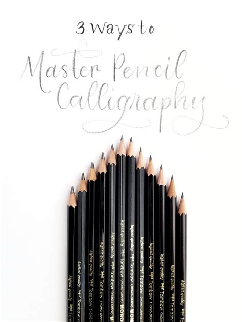 3 Ways to Master Pencil Calligraphy - Tombow USA Blog