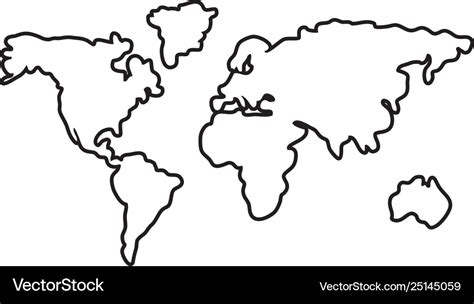 Outline Of Continents Printable - 2023 Calendar Printable