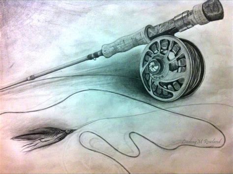 Realistic Fishing Rod Drawing - FISHING ROT