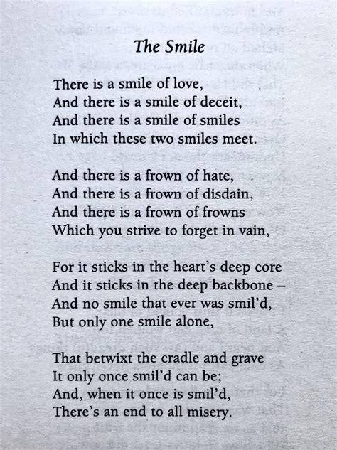 William Blake, The Smile.💞🌍🌎🌏💞 | Motivational poems, Poems by famous ...