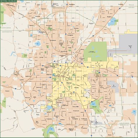 Denver Metro Area Map - Adrian Kristine