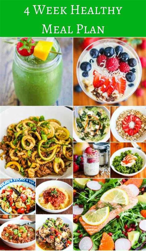 4 Week Healthy Eating Meal Plan | Clean eating meal plan, Healthy ...