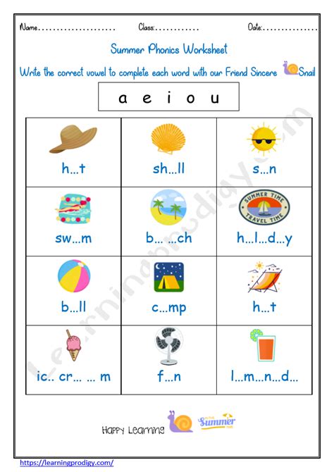 Vowels Worksheets