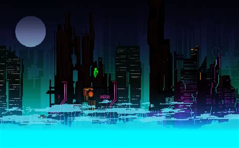 Pixel Art City Wallpaper