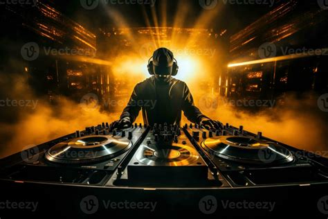 dark music background with playing DJ 27108944 Stock Photo at Vecteezy