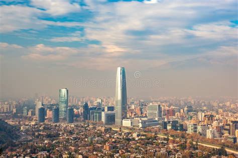 The Skyline of Santiago in Chile Stock Image - Image of horizontal ...