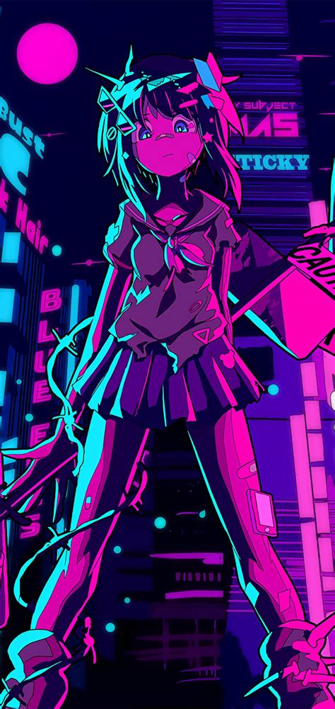 Download Light Purple Aesthetic Anime Girl Wallpaper | Wallpapers.com