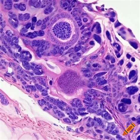 Histology image of pancreatic adenocarcinoma on Craiyon