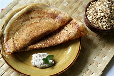 Oats Dosa - No Fermentation Required - Ruchik Randhap