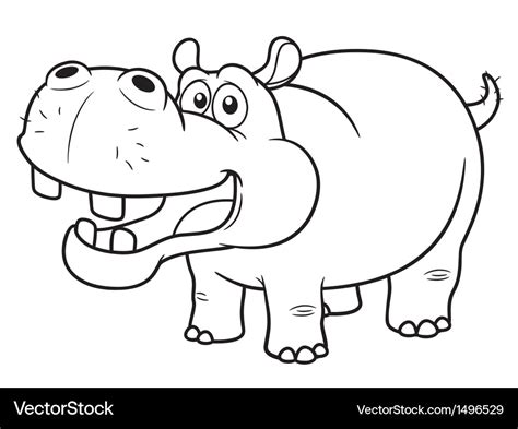 Cartoon hippopotamus Royalty Free Vector Image