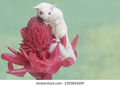 Female Albino Sugar Glider Hunting Small Stock Photo 2392844209 ...