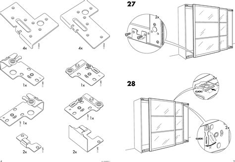 Ikea Pax Stordal Sliding Door Pair 98X93 Assembly Instruction