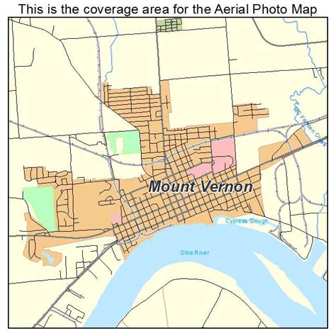 Aerial Photography Map of Mount Vernon, IN Indiana