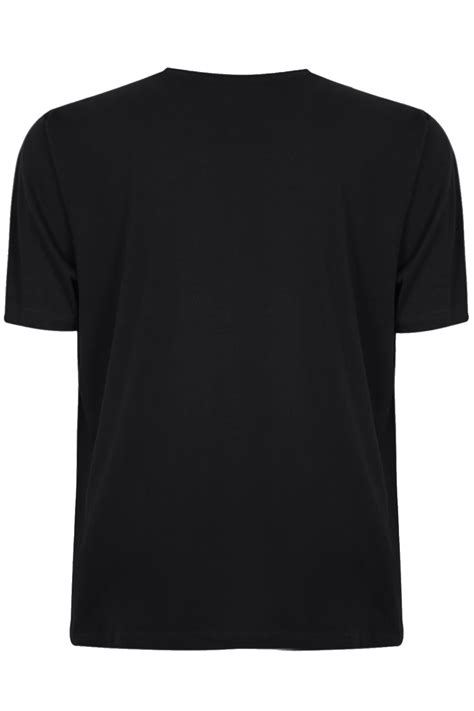 BadRhino Black Basic Plain V-Neck T-Shirt M,L,XL,2XL,3XL,4XL,5XL,6XL,7XL