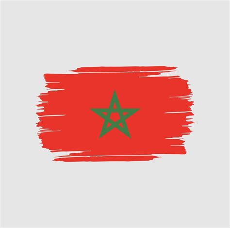 Morocco Flag Brush Strokes. National Country Flag 6079023 Vector Art at ...