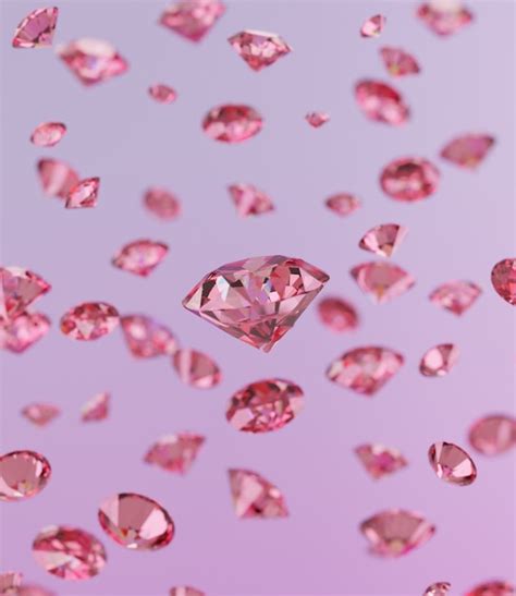 Free Photo | Pink diamonds collection background