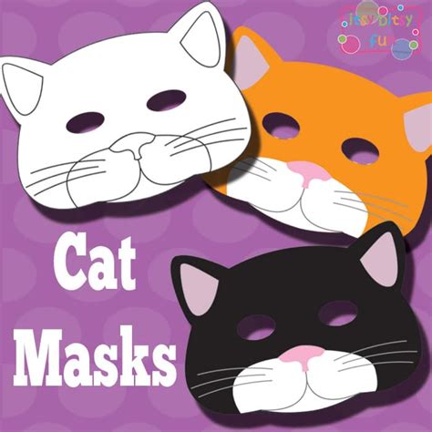 Printable Cat Mask and Template to Color - Itsy Bitsy Fun