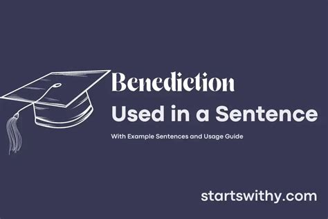 BENEDICTION in a Sentence Examples: 21 Ways to Use Benediction