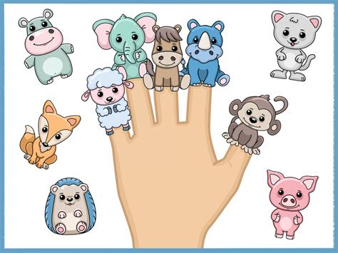 Printable Animal Paper Finger Puppets | Amax Kids