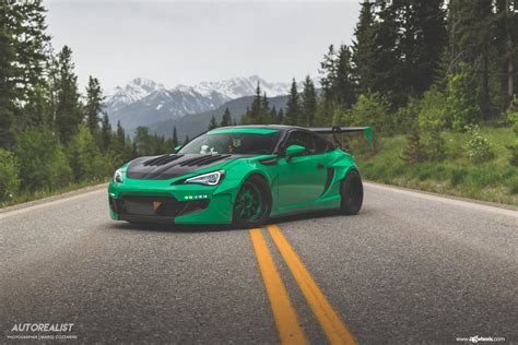 Widebody Customized Green Scion FRS with Matching Green Accents — CARiD ...