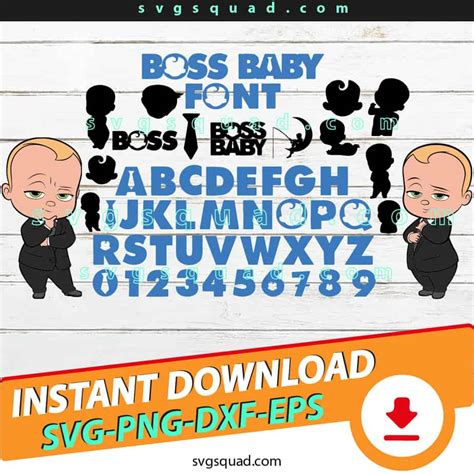 Boss Baby Font SVG, Boss Baby Boy SVG Bundle Clipart Png - SvgSquad