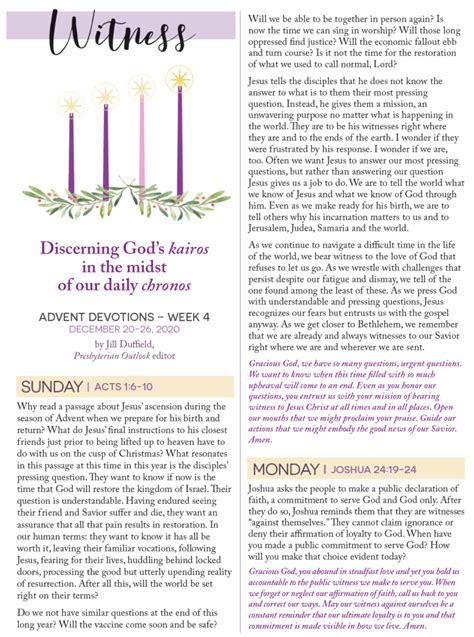 Advent Devotions for Week 4