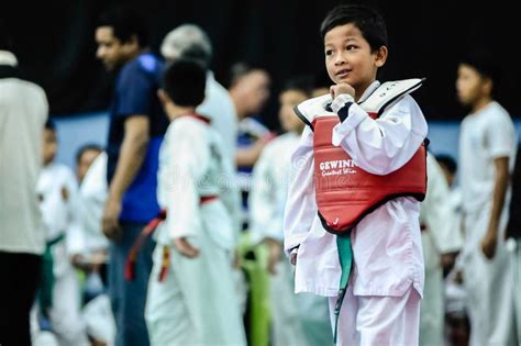 Taekwondo Tournament editorial stock image. Image of kids - 34785839