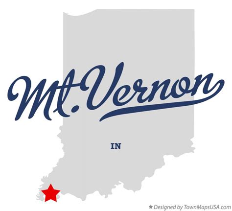 Map of Mt.Vernon, IN, Indiana