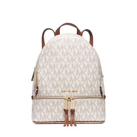 Lyst - Michael Kors Rhea Small Backpack in White